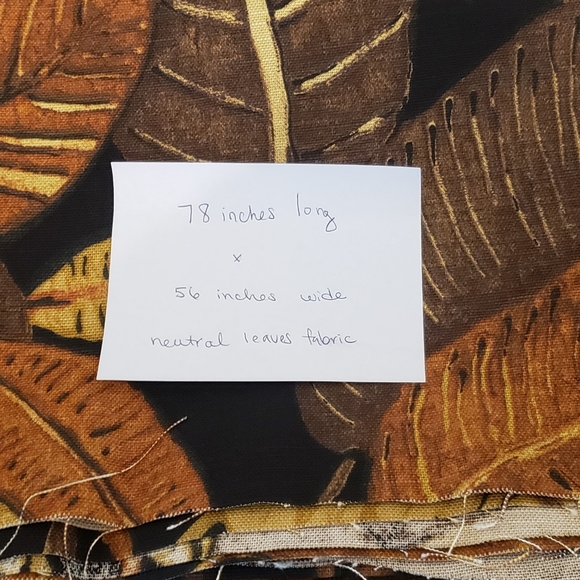 Black & Neutral Leaves Home Decor Cut Fabric 100% Cotton - Picture 5 of 6